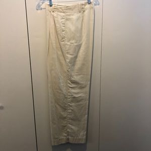 J. Jill Ivory Striped Trousers